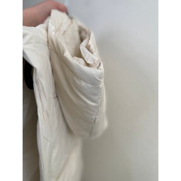 NWT Women's White Puffer Vest Jacket with Hoodie Open Side Tie Y2k 2XL - Picture 7 of 10